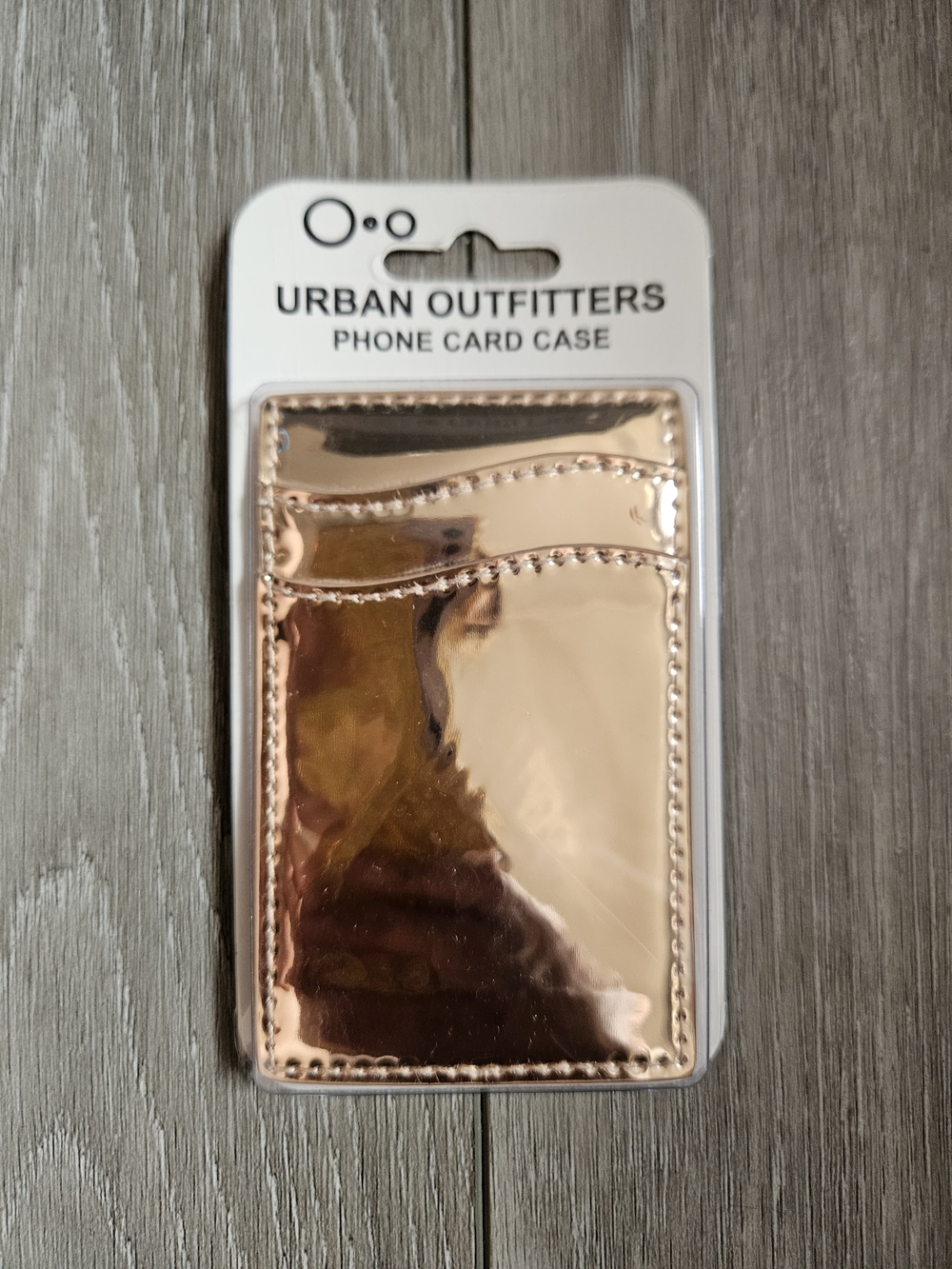 Urban Outfitters Rose Gold Metallic Phone Card Sleeve
